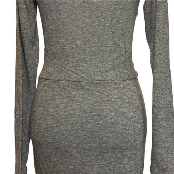 MONROW Granite Wrapped Dress  - Heather Gray - Picture 4 of 9